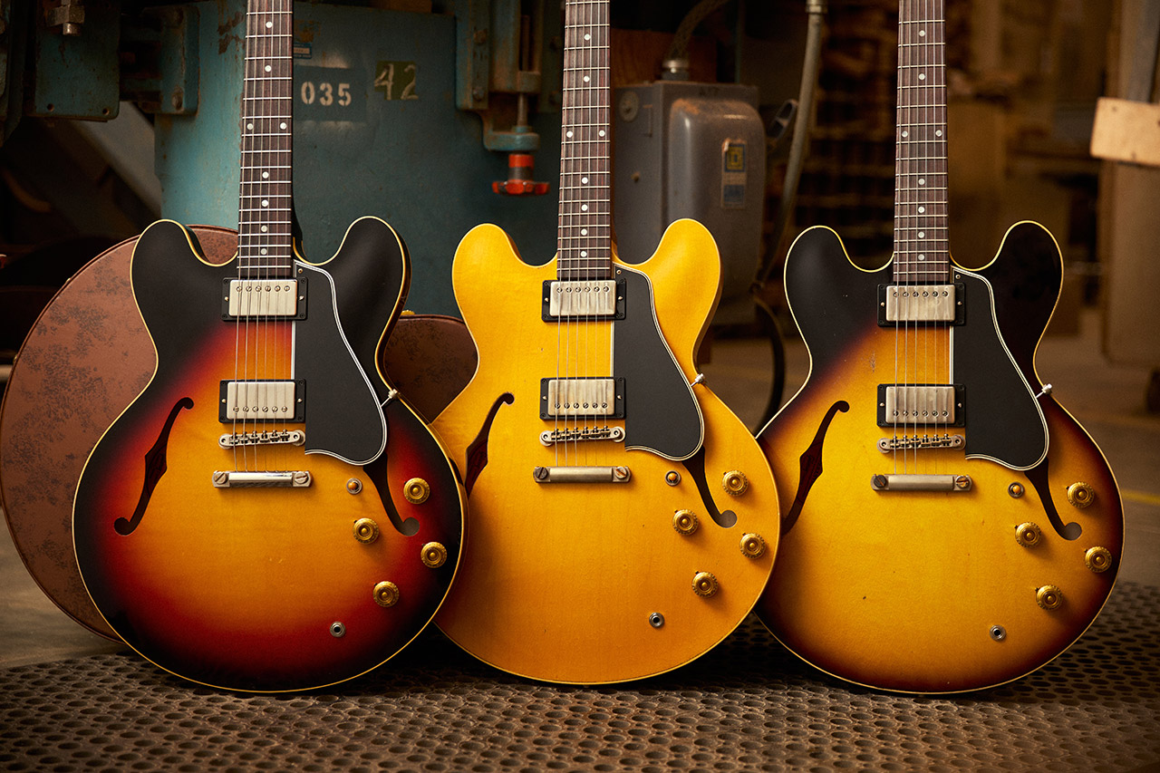 1958 ES-335 Reissue Murphy Lab Heavy Aged / 1958 ES-335 Reissue Murphy Lab Light Aged Faded Tobacco Burst, Dirty Blonde / Tri-Burst