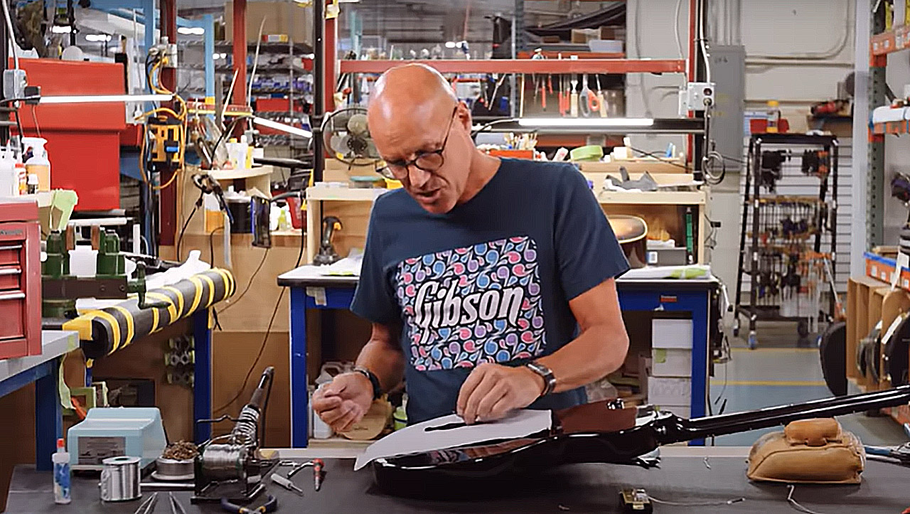 Jim DeCola installs a Gibson P-90 pickup