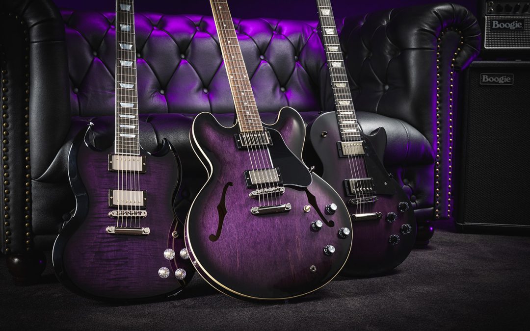 Gibson Brings Exclusive Dark Purple Burst Finishes to Three Popular Models