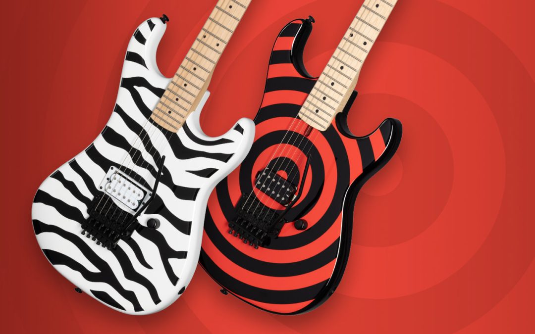 Unveiling New Kramer Custom Graphics Guitars: Red Bullseye and Wild Zebra