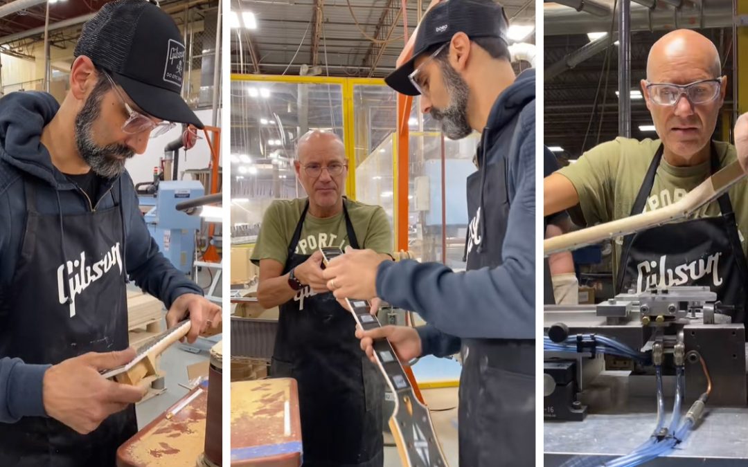 The process: Gibson CEO Cesar Gueikian and master luthier jim decola build Custom guitars