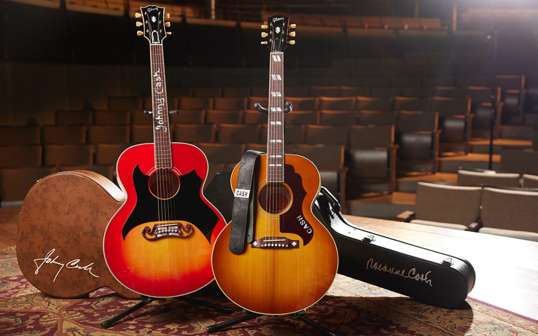 Gibson Custom introduces two limited-edition acoustic guitars: the Johnny Cash SJ-200 and the Rosanne Cash J-185