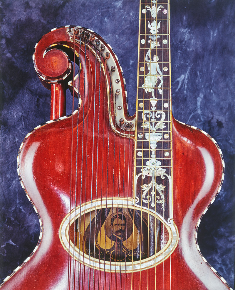 The original "Harp Lady" inlay work