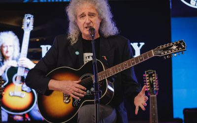 Sir Brian May launches his signature Gibson SJ-200 12-String at the Gibson Garage London