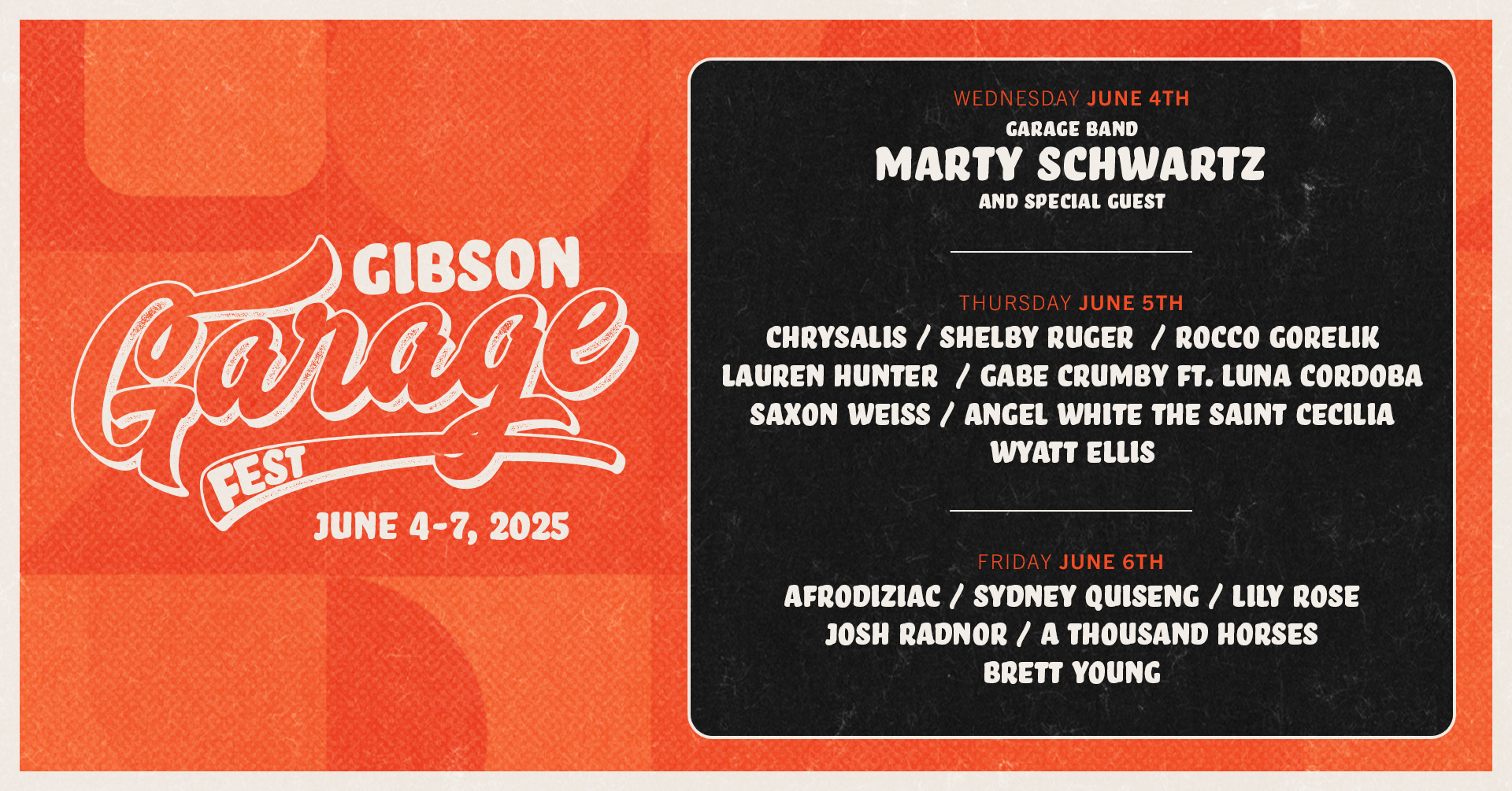 Gibson Garage Nashville Garage Fest 2025