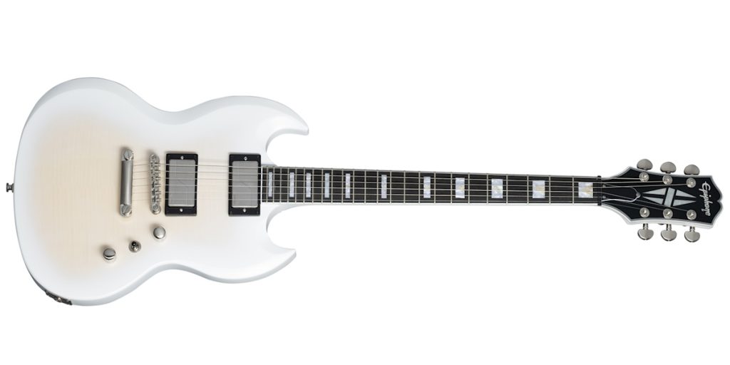 Epiphone SG Prophecy in Aged White Tiger Burst